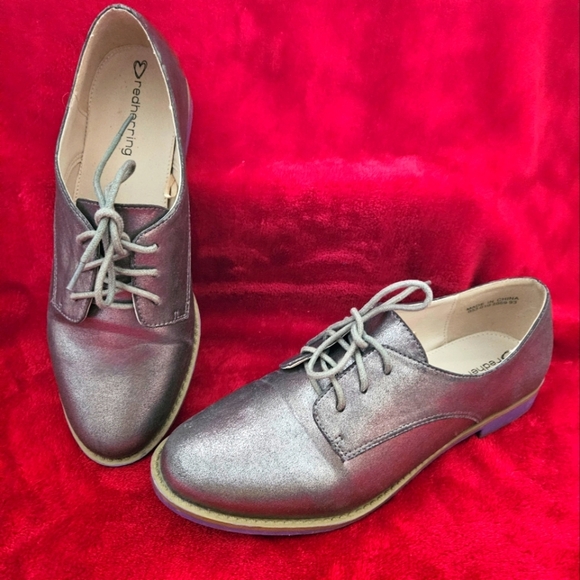 Redherring Metallic Lace-Up Women's Shoes-USA Size 7 - Picture 3 of 7